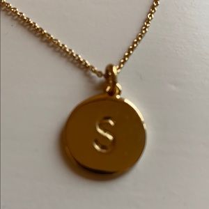 “s” gold plated necklace